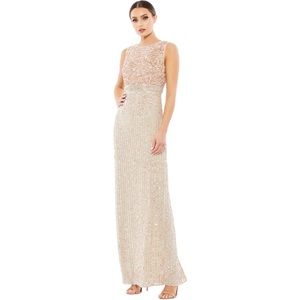 Mac Duggal Blush Sequin Gown